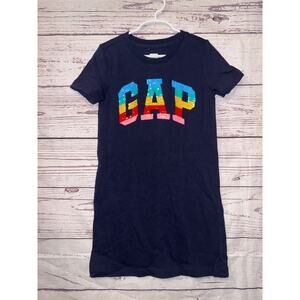 Girls Gap Kids Flippy Sequin Dress In Navy Sz M